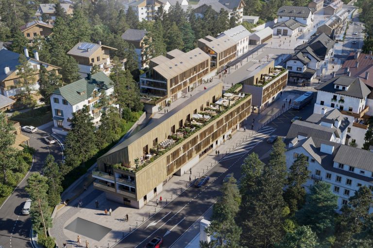 L’ex stazione di Cortina rinasce in legno: Rubner Haus firma hotel e residenze de “Le Vette”